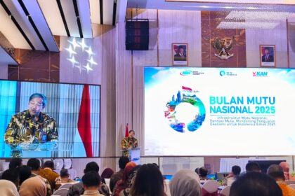 Plt. Kepala BSN, Kristianto Widiwardono saat membuka acara Bulan Mutu Nasional (BMN) pada Rabu (26/11/2025) di Jakarta. Foto: Timur / ipol.id