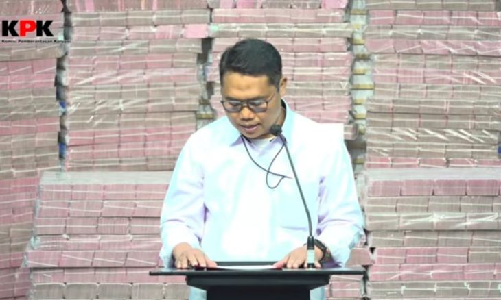 Plt Deputi Penindakan dan Eksekusi KPK Asep Guntur Rahayu. Foto: Live streaming YT @kpkri