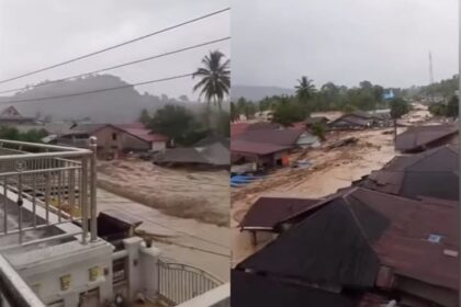 Rumah-rumah terendam, jalan tertutup, dan ribuan warga Sumut terdampak bencana. Foto: Tangkap layar IG @jabodetabek24info