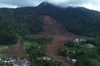 Pantauan wilayah terdampak longsor di Kabupaten Banjarnegara, Jawa Tengah. Foto: BPBD Kab. Banjarnegara