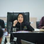 Ketua Komisi D DPRD DKI Jakarta, Yuke Yurike saat memimpin rapat kerja.(Foto Sofian/ipol.id)