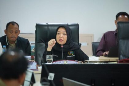 Ketua Komisi D DPRD DKI Jakarta, Yuke Yurike saat memimpin rapat kerja.(Foto Sofian/ipol.id)