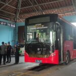 Uji coba operasional Bus Listrik Trans Semarang. Foto: Ist