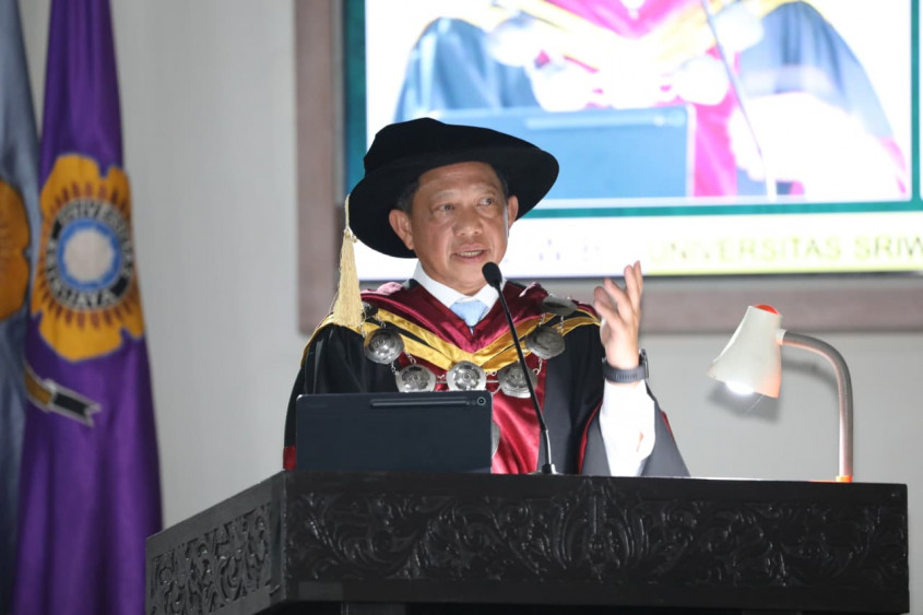 Mendagri Tito Karnavian di acara Dies Natalis ke-65 Universitas Sriwijaya. Foto: Dok humas