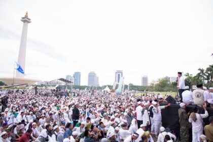 Pelaksanaan reuni 212 yang digelar di lapangan Silang Monas, Jakarta Pusat beberapa waktu lalu. (Foto dok PKS)