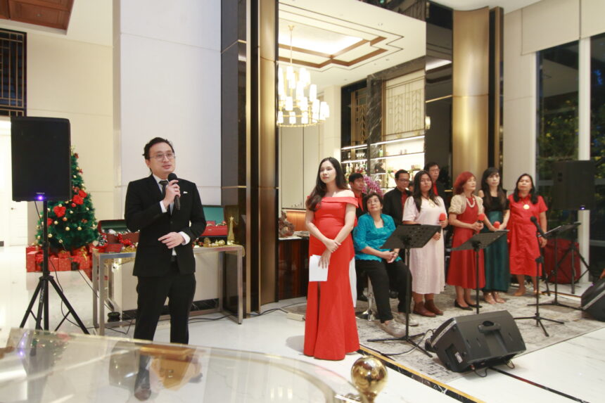 Kemeriahan perayaan Natal dan tahun baru di The Grand Mansion Menteng. (Alidrian Fahwi/ipol.id).