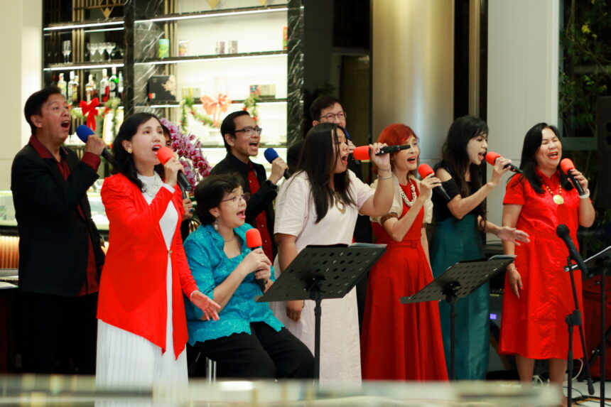 Kemeriahan perayaan Natal dan tahun baru di The Grand Mansion Menteng. (Alidrian Fahwi/ipol.id).