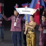 Kontingen atlet Kamboja pada opening SEA Games 2025 di Thailand pada Selasa (9/12/2025). Kamboja memutuskan untuk menarik semua kontingen dan atletnya dari gelaran tahun ini yang diselenggarakan di Thailand.