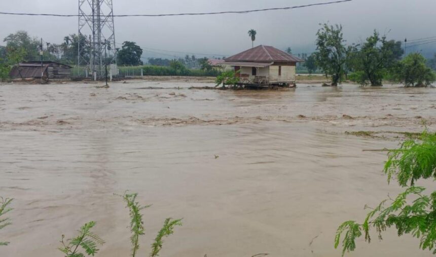 Banjir yang melanda wilayab Kabupaten Aceh Tenggara, pada Kamis (27/11/2025). Foto: BPBD Aceh Tenggara