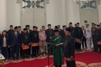 Proses pelantikan Sekda DKI Jakarta, Uus Kuswanto di Balai Agung. (Foto istimewa)