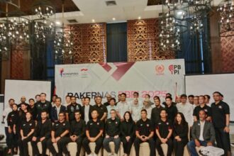 Perkumpulan Besar Padel Indonesia (PBPI) resmi menggelar Rapat Kerja Nasional (Rakernas) 2025 untuk pertama kalinya di Hotel Grandhika Iskandarsyah, Jakarta Selatan, Kamis (4/11/2025). Foto/ipol
