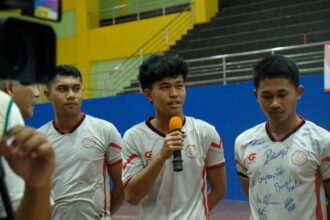 Yoga yang ditemui usai acara pelepasan Timnas Teqball Indonesia di GOR Pasar Minggu, Jakarta Selatan, Jumat (5/12/2025).