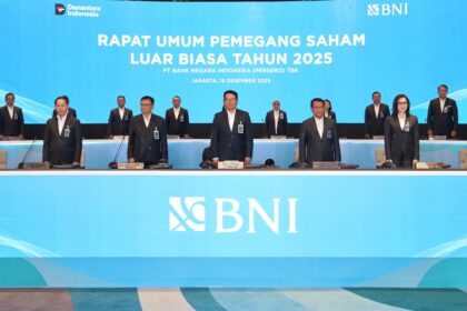 Rapat Umum Pemegang Saham Luar Biasa (RUPSLB) PT Bank Negara Indonesia (Persero) Tbk atau BNI pada Senin (15/12/2025). Foto: Dok BNI