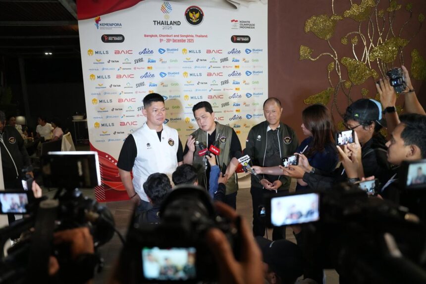 Menteri Pemuda dan Olahraga Republik Indonesia (Menpora RI) Erick Thohir mengapresi kekompakan semua stakeholder olahraga yang terlibat langsung memberikan semangat kepada para atlet yang berjuang demi mengharumkan nama Indonesia di ajang SEA Games 2025 Thailand.