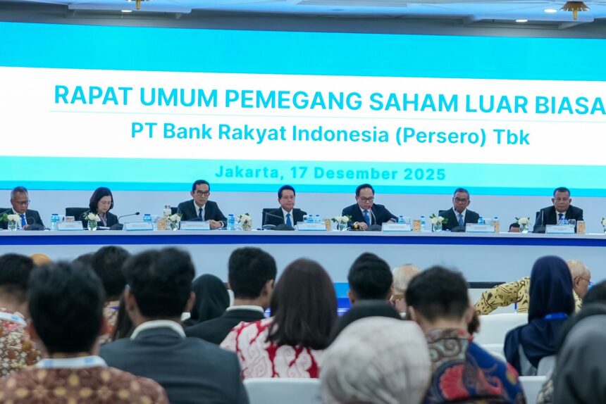 BRI menggelar Rapat Umum Pemegang Saham Luar Biasa (RUPSLB) di Kantor Pusat BRI Jakarta, Rabu (17/12/2025). Foto: Dok BRI