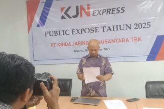 Sunarto, Direktur Utama kepada wartawan diacara Publik Ekpose KJNE Tahun 2025 di kantornya, Kamis (18/12).