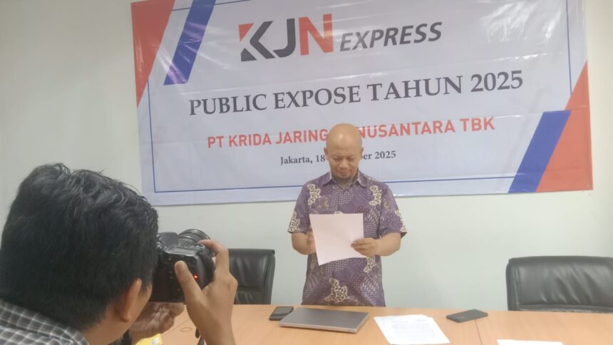 Sunarto, Direktur Utama kepada wartawan diacara Publik Ekpose KJNE Tahun 2025 di kantornya, Kamis (18/12).