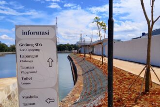 Suasana asri Waduk Giri Kencana di Jalan Giri Kencana, RW 03 dan RW 06, Kelurahan Cilangkap, Kecamatan Cipayung, Jakarta Timur, telah rampung direvitalisasi, Kamis (18/12/2025). Foto: Ist