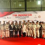 Gebyar penyambutan tim bola tangan Indonesia cukup meriah di Terminal 3 Bandara Soekarno - Hatta, Banten, Kamis (18/12/2025).