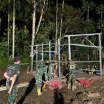 Pembangunan Hunian Sementara (Huntara) di wilayah Palembayan, Kabupaten Agam, bagi masyarakat terdampak bencana di wilayah Palembayan, Kabupaten Agam. Foto: Dispenad