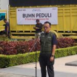 Pelepasan relawan di Bandara Internasional Kualanamu, Medan, dan dipimpin oleh Kepala Badan Pengatur BUMN sekaligus COO Danantara Indonesia, Dony Oskaria, serta dihadiri perwakilan manajemen BUMN, termasuk jajaran BNI. Foto: Dok BNI
