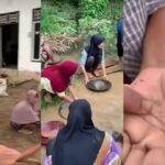 Pascabanjir bandang, butiran emas ditemukan berserakan di halaman rumah warga Gampong Seuradeuk, Woyla Timur. Foto: Tangkap layar IG @medanpunyacerita_