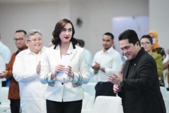 Menteri Pemuda dan Olahraga Republik Indonesia (Menpora RI) Erick Thohir menandatangani nota kesepahaman (MoU) dengan Menteri Pariwisata (Menpar) Widiyanti Putri Wardhana terkait sinergitas dan fungsi di bidang kepemudaan, keolahragaan, dan kepariwisataan di Auditorium Wisma Kemenpora, Senayan, Jakarta (22/12).