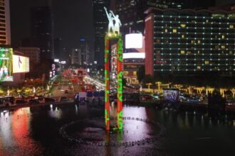 Bundaran HI yang akan menjadi lokasi panggung hiburan malam pergatian tahun.(Foto istimewa)
