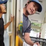 Pria ngamuk kepada karyawan toko roti akibat srorang nenek ditolak membayar dengan uang tunai karena toko hanya menerima QRIS. Foto: Tangkap layar TikTok @arlius_zebua