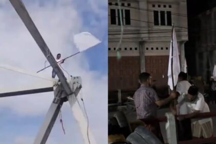 Bendera putih berkibar di sejumlah wilayah Aceh sebagai simbol keputusasaan warga pascabencana banjir bandang dan tanah longsor yang terjadi sejak tiga pekan terakhir. Foto: Tangkap layar IG @kabarlangit2