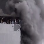 Kebakaran gedung Terra Drone. Foto: Ist