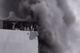 Kebakaran gedung Terra Drone. Foto: Ist