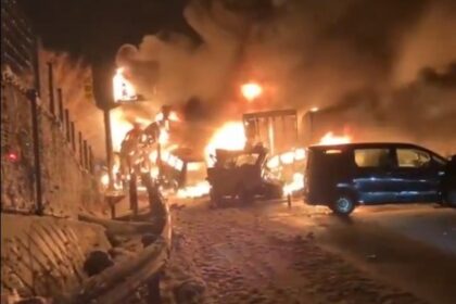 Tabrakan Beruntun Libatkan 50 Kendaraan di Jepang