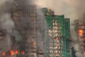 Apartemen Wang Fuk Court, Rabu (26/11/2025). Foto: Tangkapan video X