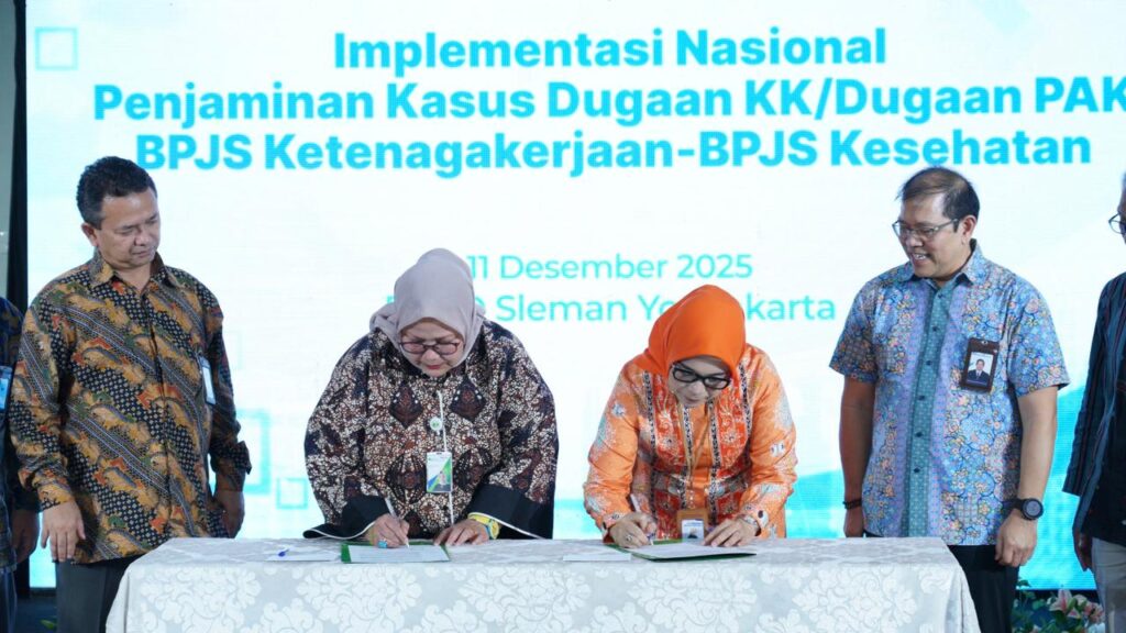 BPJS Ketenagakerjaan dan BPJS Kesehatan hari ini mengimplementasikan secara nasional penjaminan dugaan Kasus Kecelakaan Kerja (KK) dan Penyakit Akibat Kerja (PAK) melalui integrasi sistem pada Aplikasi e-PLKK. (dok. BPJS Ketenagakerjaan)