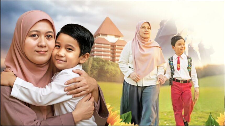 Foto: Ibu Dian dan putranya. Foto: Dok Humas