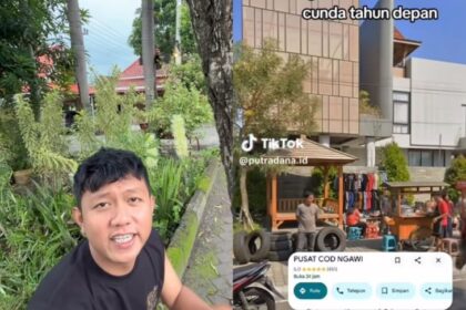 Rumah Denny Caknan jadi Pusat COD Ngawi. Ramai transaksi, malah dikasih WiFi gratis. Foto: Tangkap layar TikTok @dnyckn
