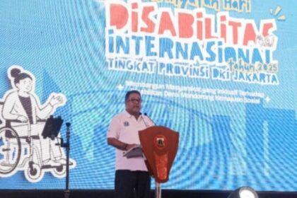 Wagub DKI Jakarta, Rano Karno saat menghadiri acara hari disabilitas.(foto istimewa)