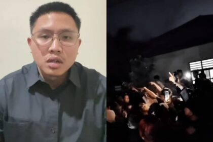 Massa mendatangi rumah YouTuber Adimas Firdaus alias Resbob sebagai bentuk protes atas ucapannya yang dinilai menghina suku Sunda dan pendukung Persib Bandung. Aksi tersebut viral di media sosial, Sabtu (13/12/2025). Foto: IG @fakta.indo