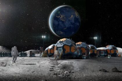 Ilustrasi, Astronot Tinggal di Pangkalan Bulan Di Bulan. Foto: Istock @peepo