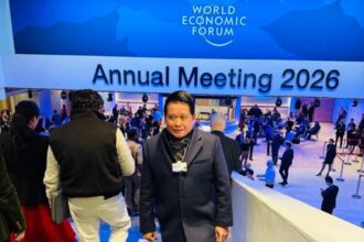 Direktur Utama PT Bank Rakyat Indonesia (Persero) Tbk, Hery Gunardi, saat berada di World Economic Forum (WEF) 2026 di Davos, Swiss, Selasa (20/1). Foto: Dok BRI