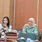 Anggota Komisi E DPRD DKI Jakarta, Desie Cristhiyana Sari (berbaju hijau) saat rapat kerja.(foto istimewa)