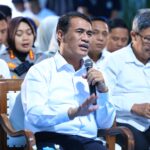 Menteri Pertanian Andi Amran Sulaiman saat menghadiri kegiatan panen raya jagung serentak kuartal IV di Kabupaten Bekasi, Jawa Barat, Kamis (8/1/2026). Foto: Ist