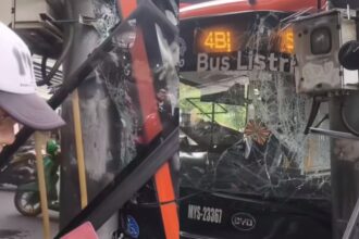 Transjakarta menegaskan komitmennya menindak tegas pengemudi maupun operator jika terbukti lalai dalam insiden bus Mayasari rute 4B yang menabrak tiang di Jalan Raya Pasar Minggu. Foto: IG @info_depok