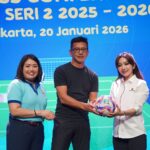 kiri-kanan) Group Brand Head Dairy PT Global Dairi Alami Vanessa Ingrid Pamela, Program Director MilkLife Soccer Challenge Teddy Tjahjono, Direktur PT Bayan Resources Tbk, Merlin. Foto/Megapro
