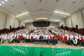 PERLINDUNGAN: Acara sosialisasi program Jamsostek ke peserta PPDS Universitas Indonesia. (foto BPJS Ketenagakerjaan)