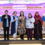 Direktur Polimedia Tipri Rose Kartika bersama civitas akademika, saat konferensi pers. Foto: Dok Humas