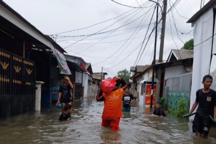 Kondisi pemukiman warga di RW 07, Kelurahan Cakung Barat, Kecamatan Cakung, Jakarta Timur, kerap kali dilanda banjir. Foto: Ist
