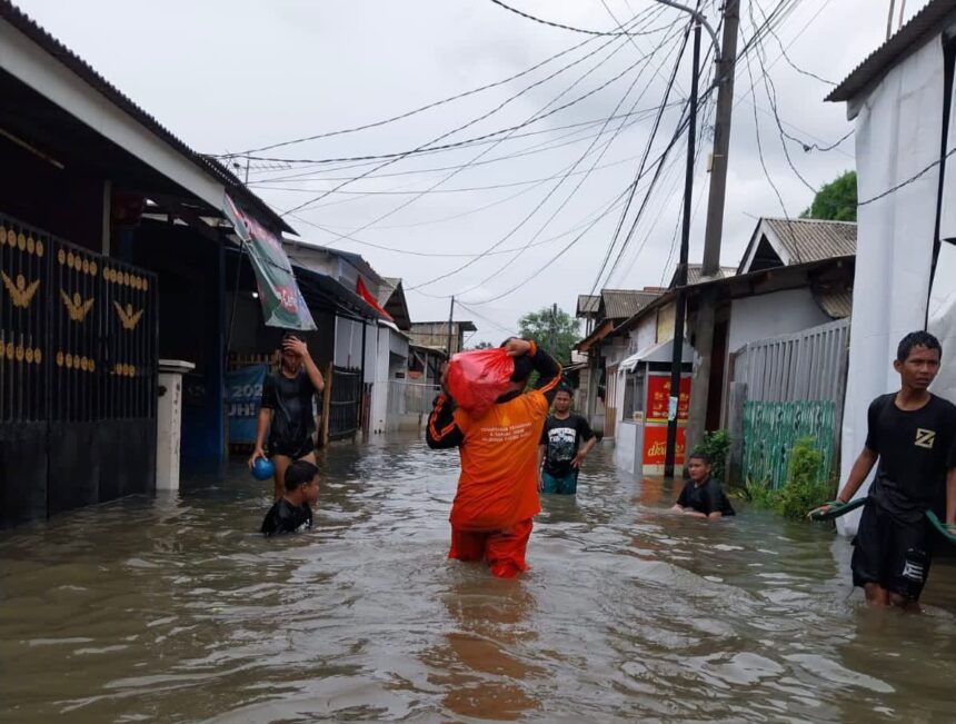 Kondisi pemukiman warga di RW 07, Kelurahan Cakung Barat, Kecamatan Cakung, Jakarta Timur, kerap kali dilanda banjir. Foto: Ist