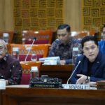 Menpora Erick Thohir saat Rapat Kerja Komisi X DPR RI dengan Menpora, Selasa (27/1/2028).